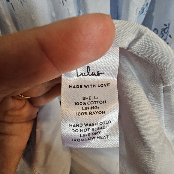 Lulu's Light Blue Floral Textured Dress - Picture 5 of 12